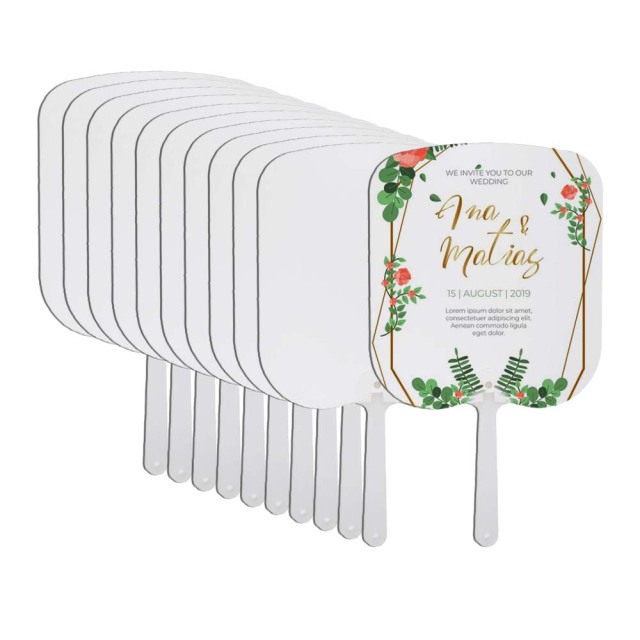 New Arrival Sublimation PET Hand Fans Double-Sided Blank Handheld Fans DIY Craft Fan for Home Wedding Decoration