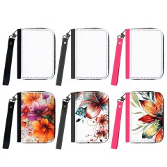 Sublimation PU Leather Wallet Heat Transfer Coin Wallet Single Side Printalbe Coin Credit Card Holder Diy Craft