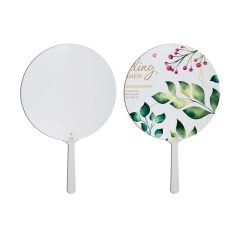 New Arrival Sublimation PET Hand Fans Double-Sided Blank Handheld Fans DIY Craft Fan for Home Wedding Decoration