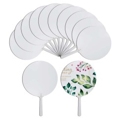 New Arrival Sublimation PET Hand Fans Double-Sided Blank Handheld Fans DIY Craft Fan for Home Wedding Decoration