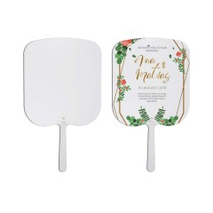 New Arrival Sublimation PET Hand Fans Double-Sided Blank Handheld Fans DIY Craft Fan for Home Wedding Decoration