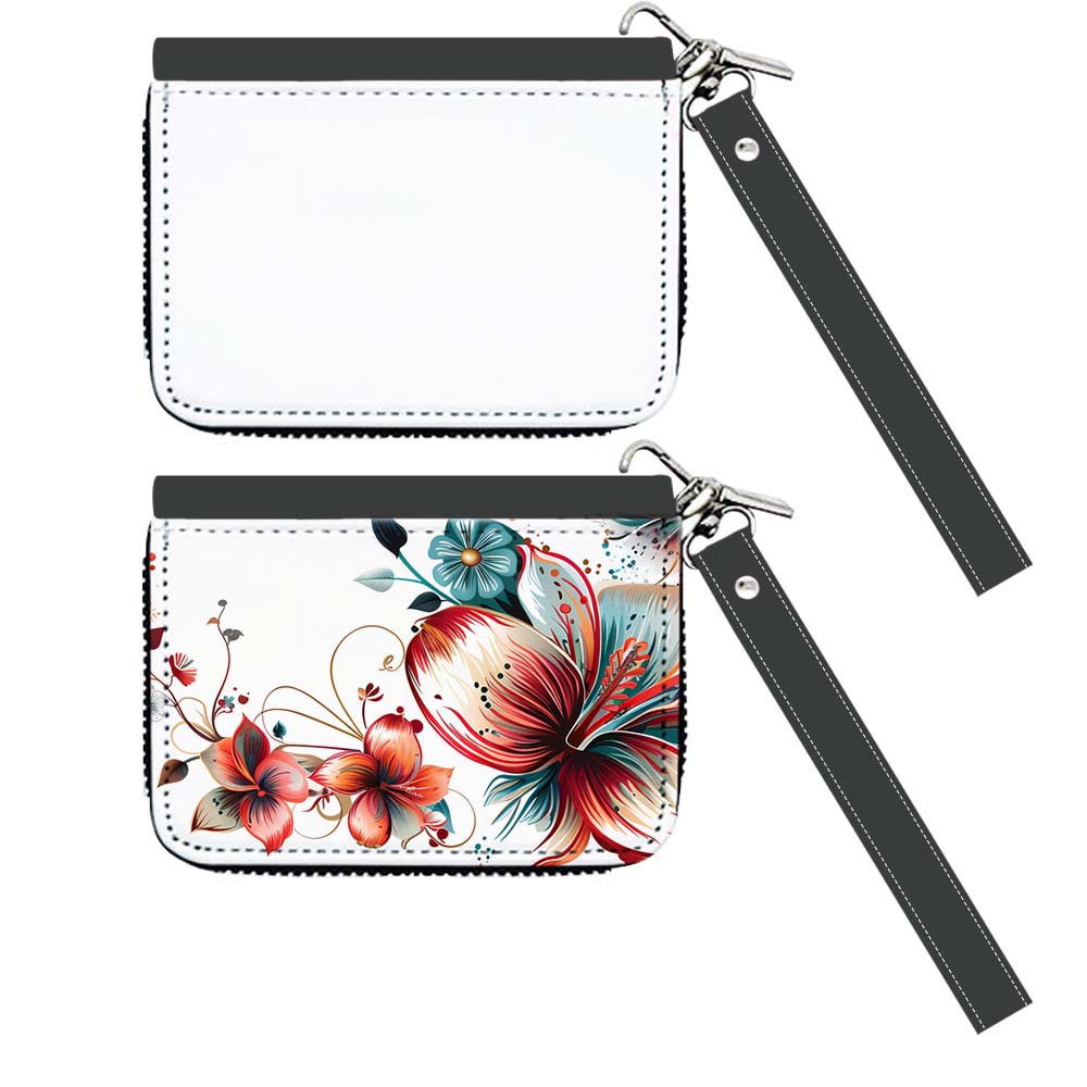 Sublimation PU Leather Wallet Heat Transfer Coin Wallet Single Side Printable Coin Credit Card Holder Diy Craft