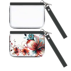 Sublimation PU Leather Wallet Heat Transfer Coin Wallet Single Side Printalbe Coin Credit Card Holder Diy Craft