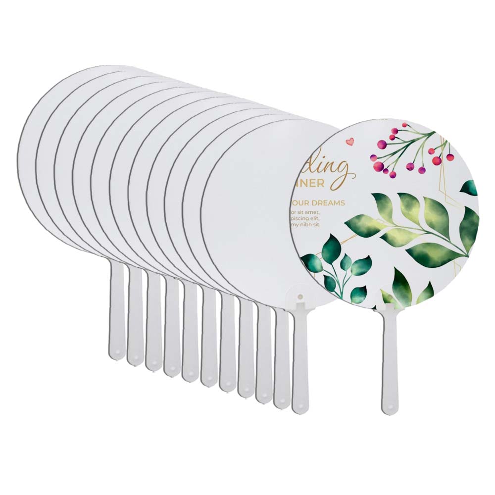 New Arrival Sublimation PET Hand Fans Double-Sided Blank Handheld Fans DIY Craft Fan for Home Wedding Decoration
