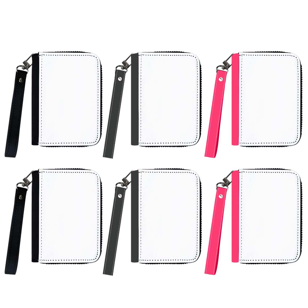 Sublimation PU Leather Wallet Heat Transfer Coin Wallet Single Side Printable Coin Credit Card Holder Diy Craft