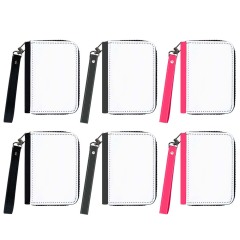 Sublimation PU Leather Wallet Heat Transfer Coin Wallet Single Side Printalbe Coin Credit Card Holder Diy Craft