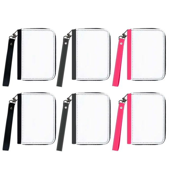 Sublimation PU Leather Wallet Heat Transfer Coin Wallet Single Side Printalbe Coin Credit Card Holder Diy Craft