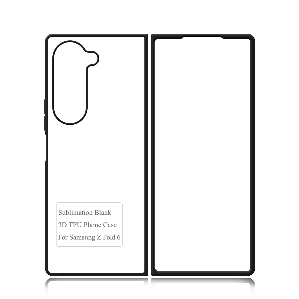New Arrival Sublimation Blank 2D TPU Phone Case for Samsung  Z Fold 6 DIY Shell With Aluminum Insert