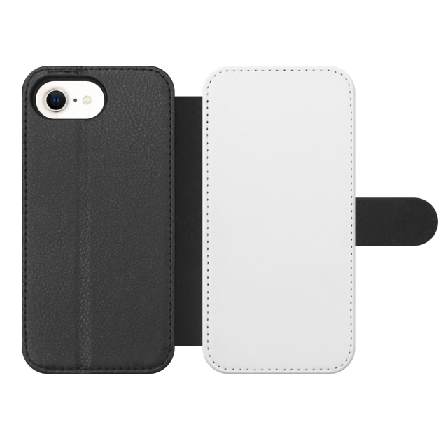 Sublimation Blank PU Leather Flip Phone Case for iPhone SE4 TPU Inside Wallet with Card Holder and Stand