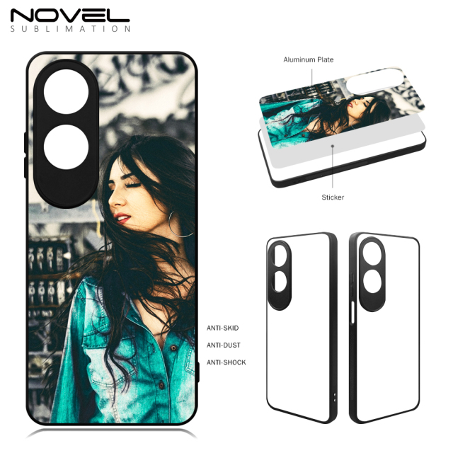 For Oppo A60 4G Sublimation 2D TPU Case With Aluminum Insert DIY Phone Shell