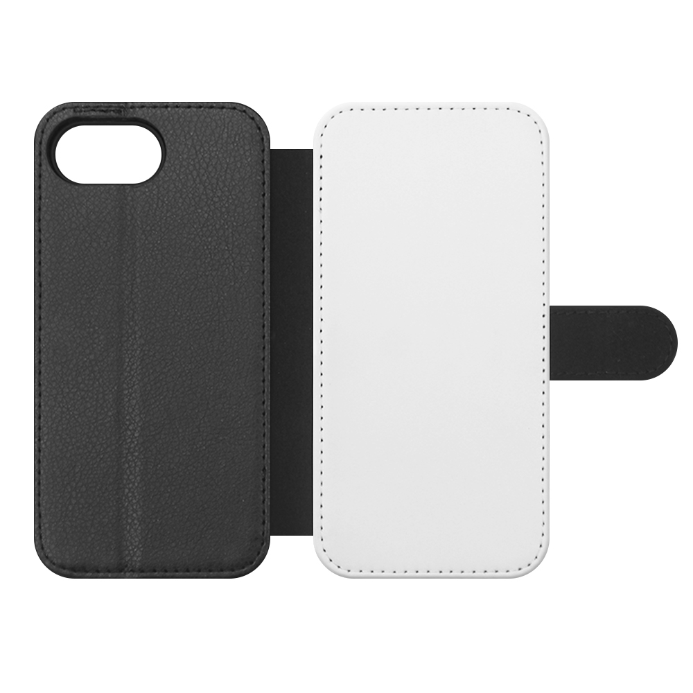 Sublimation Blank PU Leather Flip Phone Case for iPhone SE4 TPU Inside Wallet with Card Holder and Stand