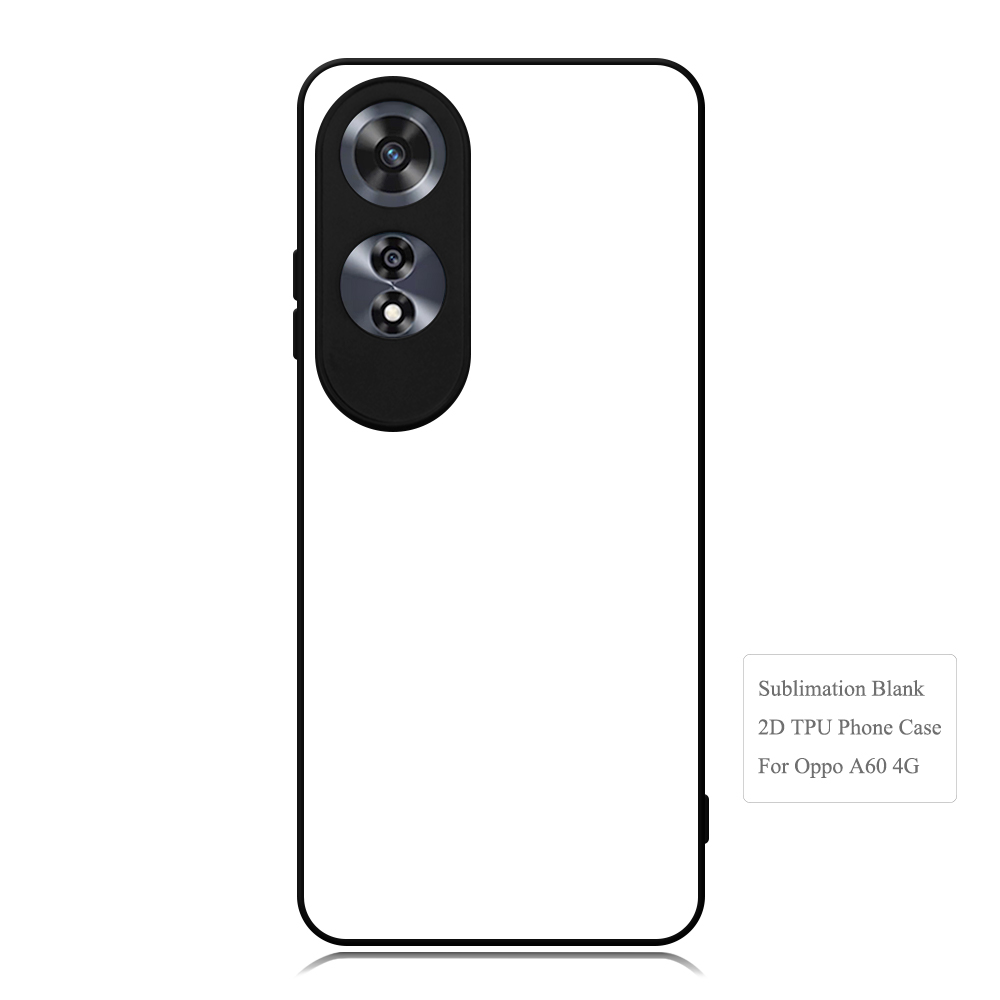 For Oppo A60 4G Sublimation 2D TPU Case With Aluminum Insert DIY Phone Shell