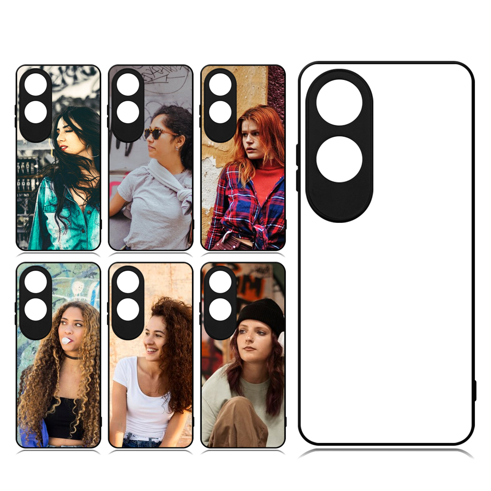 For Oppo A60 4G Sublimation 2D TPU Case With Aluminum Insert DIY Phone Shell