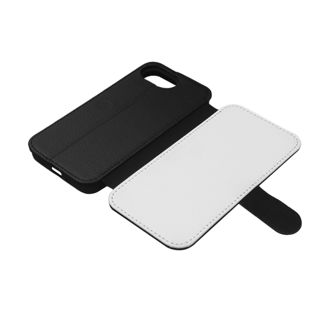 Sublimation Blank PU Leather Flip Phone Case for iPhone SE4 TPU Inside Wallet with Card Holder and Stand