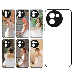 For Vivo V30E 5G,Vivo Y18 4G,Y38 5G,Y200I 5G DIY Logo Sublimation Blank 2D TPU Phone Case With Aluminum Insert