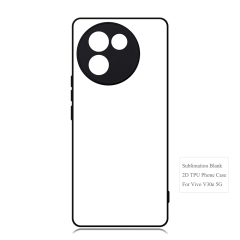 For Vivo V30E 5G,Vivo Y18 4G,Y38 5G,Y200I 5G DIY Logo Sublimation Blank 2D TPU Phone Case With Aluminum Insert