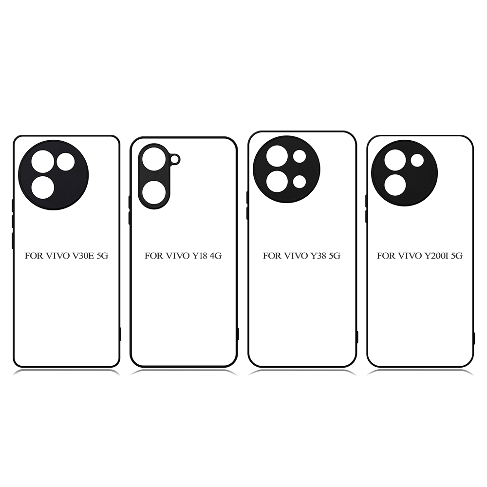 For Vivo V70 FE, V50,V40 Lite 5G,V30E 5G,Vivo Y18 4G,Y38 5G,Y29 4G,Y200I 5G DIY Logo Sublimation Blank 2D TPU Phone Case With Aluminum Insert