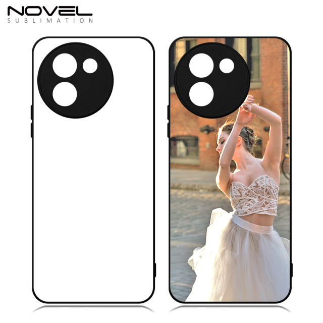 For Vivo V30E 5G,Vivo Y18 4G,Y38 5G,Y200I 5G DIY Logo Sublimation Blank 2D TPU Phone Case With Aluminum Insert