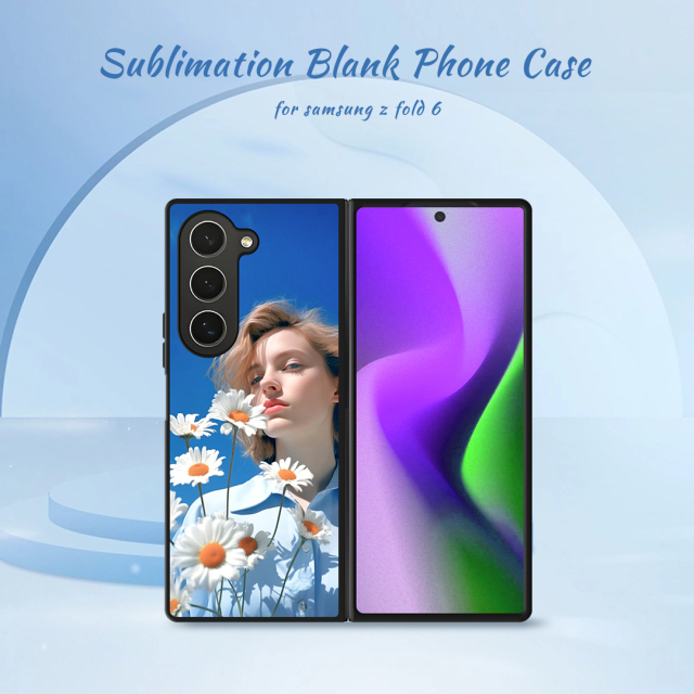 New Arrival Sublimation Blank 2D TPU Phone Case for Samsung  Z Fold 6 DIY Shell With Aluminum Insert