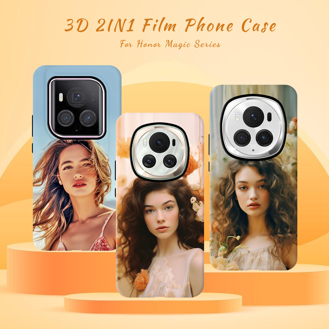New Arrival 2in1 3D Film case Sublimation cover customized DIY Cell Phone case for Honor Magic 6, Magic 6 Pro,Magic 6 Ultimate