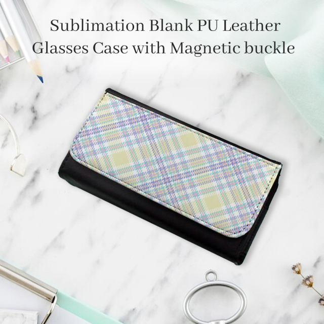 Sublimation Glasses Case Blanks PU Leather Glasses Bag Custom Glasses Case Protective Cover