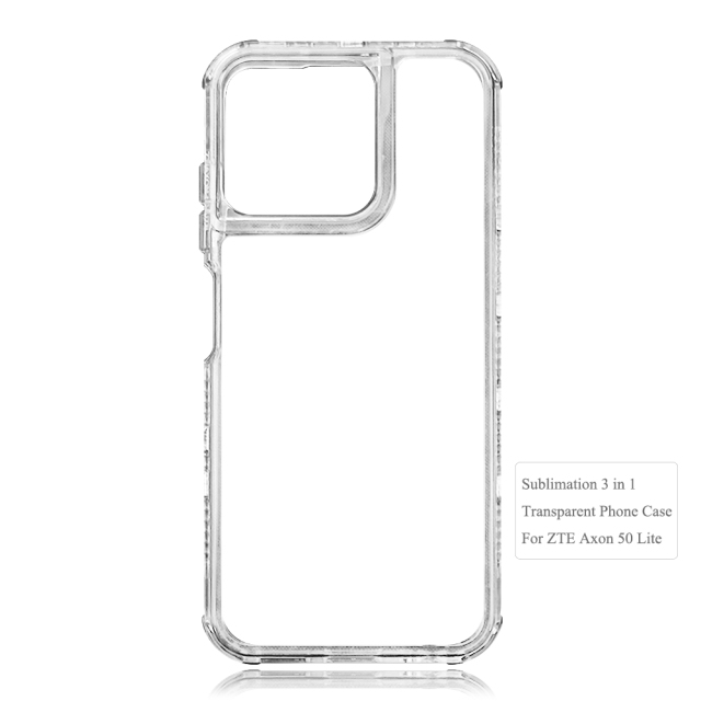 New arrival Sublimation 2D 3in1 Transparent Phone Case For ZTE AXON 50,ZTE BLADE A53,ZTE V41 Smart Series