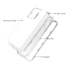 New arrival Sublimation 2D 3in1 Transparent Phone Case For ZTE AXON 50,ZTE BLADE A53,ZTE V41 Smart Series