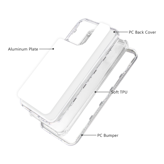 New arrival Sublimation 2D 3in1 Transparent Phone Case For ZTE AXON 50,ZTE BLADE A53,ZTE V41 Smart Series