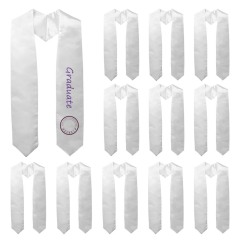 Sublimation DIY Blank Bachelor's Ribbon Unisex Graduation Stole  Adult Kids Graduation Stole Plain Graduation Honor Satin Stole for Men Women