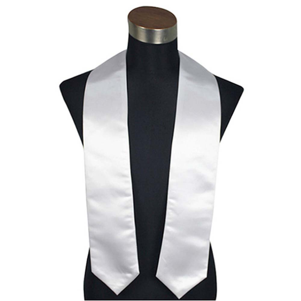 Sublimation DIY Blank Bachelor's Ribbon Unisex Graduation Stole  Adult Kids Graduation Stole Plain Graduation Honor Satin Stole for Men Women