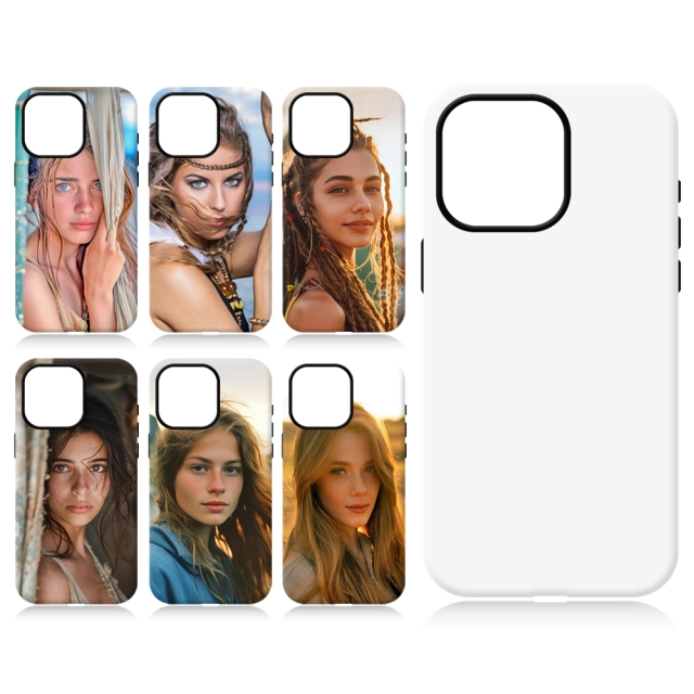 New Arrival Sublimation 3D 2in1 Film Phone Case for Magnetic Wireless Charging Cover Customized DIY Cell Phone Case for iPhone 16,15,14,13 Series