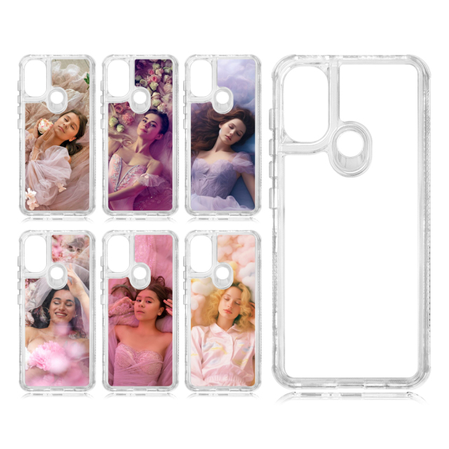 New arrival Sublimation 2D 3in1 Transparent Phone Case For Moto E30/E40,G34 Series
