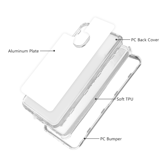 New arrival Sublimation 2D 3in1 Transparent Phone Case For Moto E30/E40,G34 Series
