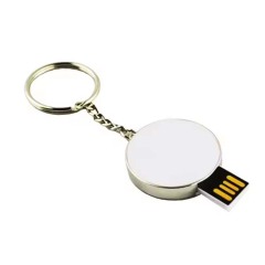 New Arrival Personalized Sublimation Blank USB Flash Drive Keychain Metal Keyring Heat Transfer Keychain Dye Keyrings
