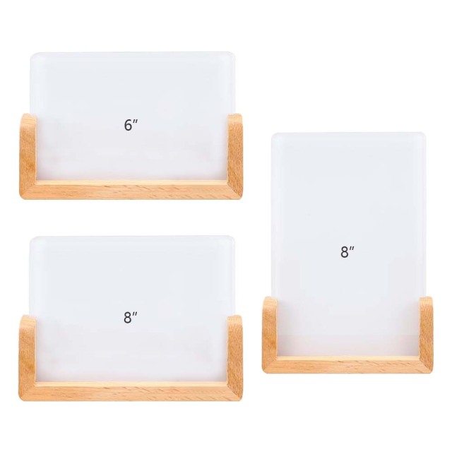 New Arrival Sublimation Acrylic Photo Frame Home Custom Decoration Blank Pendant Sublimation Photo Frames with Wooden Base