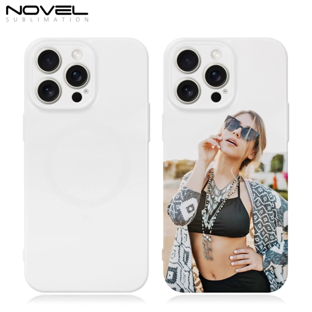 New Arrival 3D Film Sublimation Fine Hole Magnetic Phone Case For iPhone 15,14,13 Series for Magnetic Wireless Charging