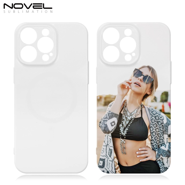 New Arrival 3D Film Sublimation Fine Hole Magnetic Phone Case For iPhone 15,14,13 Series for Magnetic Wireless Charging