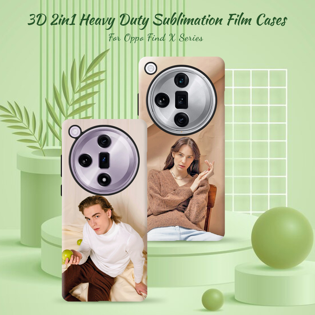 New Arrival 2in1 3D Film case Sublimation cover customized DIY Cell Phone case for Oppo Find X3/X3 Pro,X5,X6,X7,Oppo Find X7 Ultra
