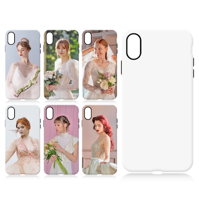 New Arrival 3D 2in1 Film Case Sublimation Cover Customized DIY Cell Phone Case for iPhone 7/8,12,14,15 Series