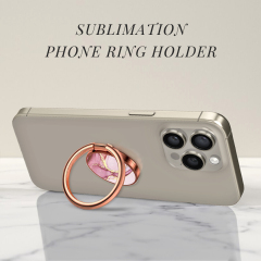 Sublimation 360-Degree Rotating Round Blank Round Ring Holder For Mobile Phone