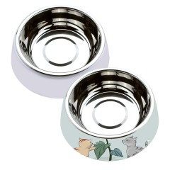 Sublimation Printable Pet Bowl with Stainless Steel Bowl Food Bowl Dishes Water Bowl Cat Feeder Bowl for Small Medium Puppy Dogs Pets