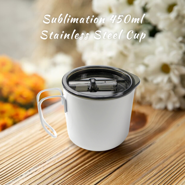 450ml Stainless Steel Cup Sublimation White Coating Mug