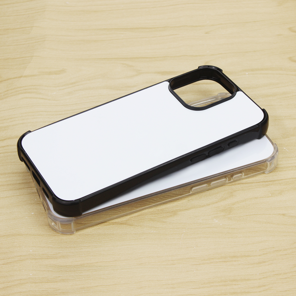 Strong Protection! For iPhone 16 Series Four Corner Anti-drop 2D TPU Phone Case Phone Cover With Metal Insert For Sublimation Printing