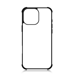 Strong Protection! For iPhone 16 Series Four Corner Anti-drop 2D TPU Phone Case Cover With Metal Insert For Sublimation Printing