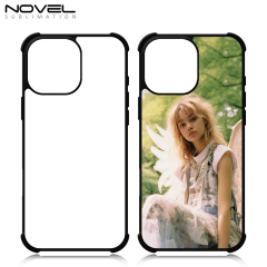 Strong Protection! For iPhone 16 Series Four Corner Anti-drop 2D TPU Phone Case Cover With Metal Insert For Sublimation Printing