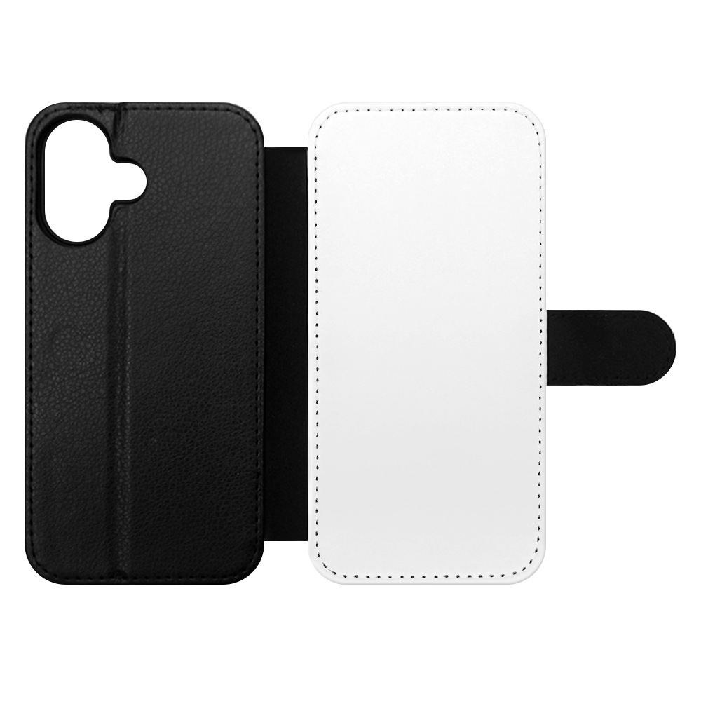 Sublimation Blank PU Leather Flip Phone Case for iPhone 17, 16 Series,iPhone Series TPU Inside Wallet with Card Holder and Stand