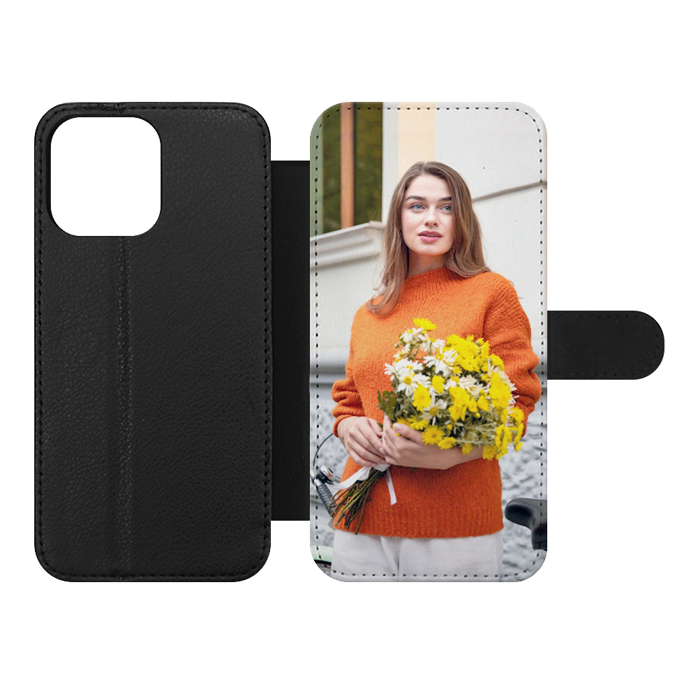 Sublimation Blank PU Leather Flip Phone Case for iPhone 17, 16 Series,iPhone Series TPU Inside Wallet with Card Holder and Stand