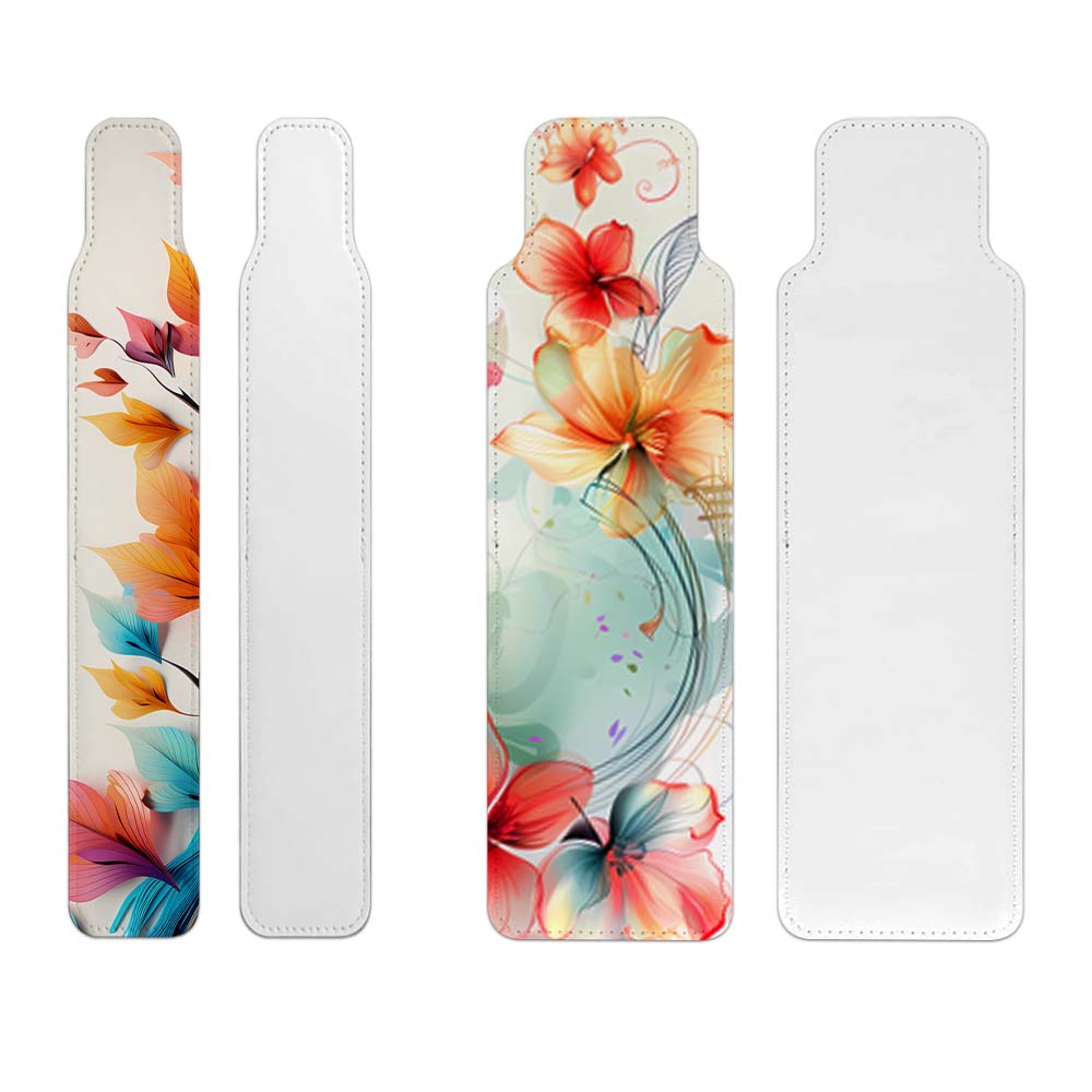 Sublimation Pencil Holder Bag Customized Blank PU Leather Pencil Case