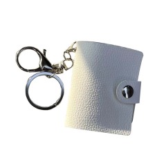 New Custom Blank Sublimation Mini Photo Album Keychain PU and PVC Inner Page Keyring