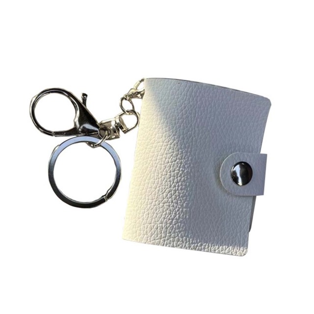New Custom Blank Sublimation Mini Photo Album Keychain PU and PVC Inner Page Keyring